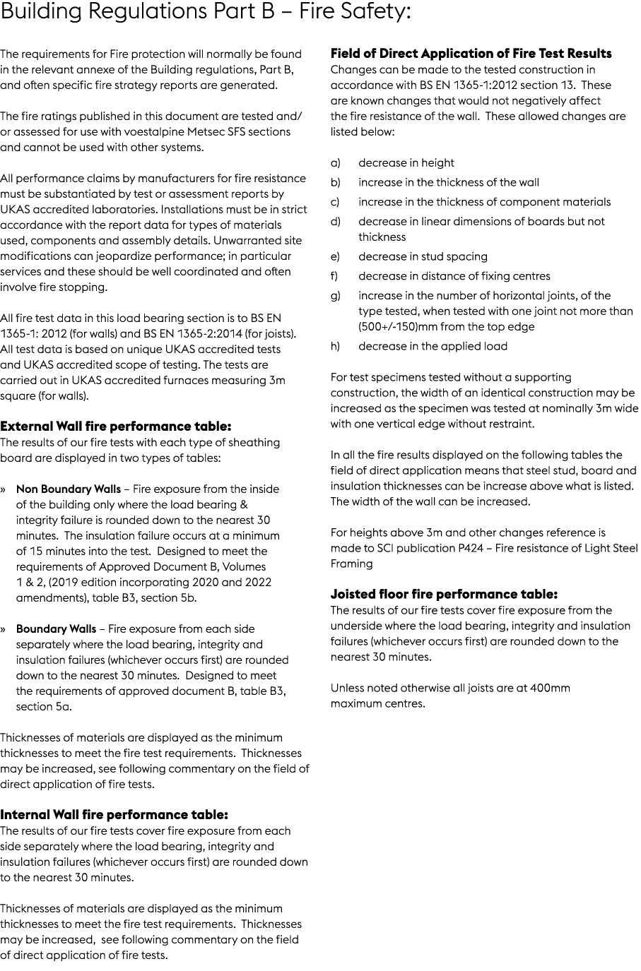 Building Regulations Part B – Fire Safety: The requirements for Fire protection will normally be found in the relevan...