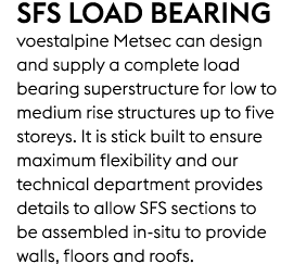 SFS Load Bearing voestalpine Metsec can design and supply a complete load bearing superstructure for low to medium ri...