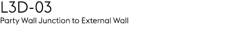 L3D 03 Party Wall Junction to External Wall