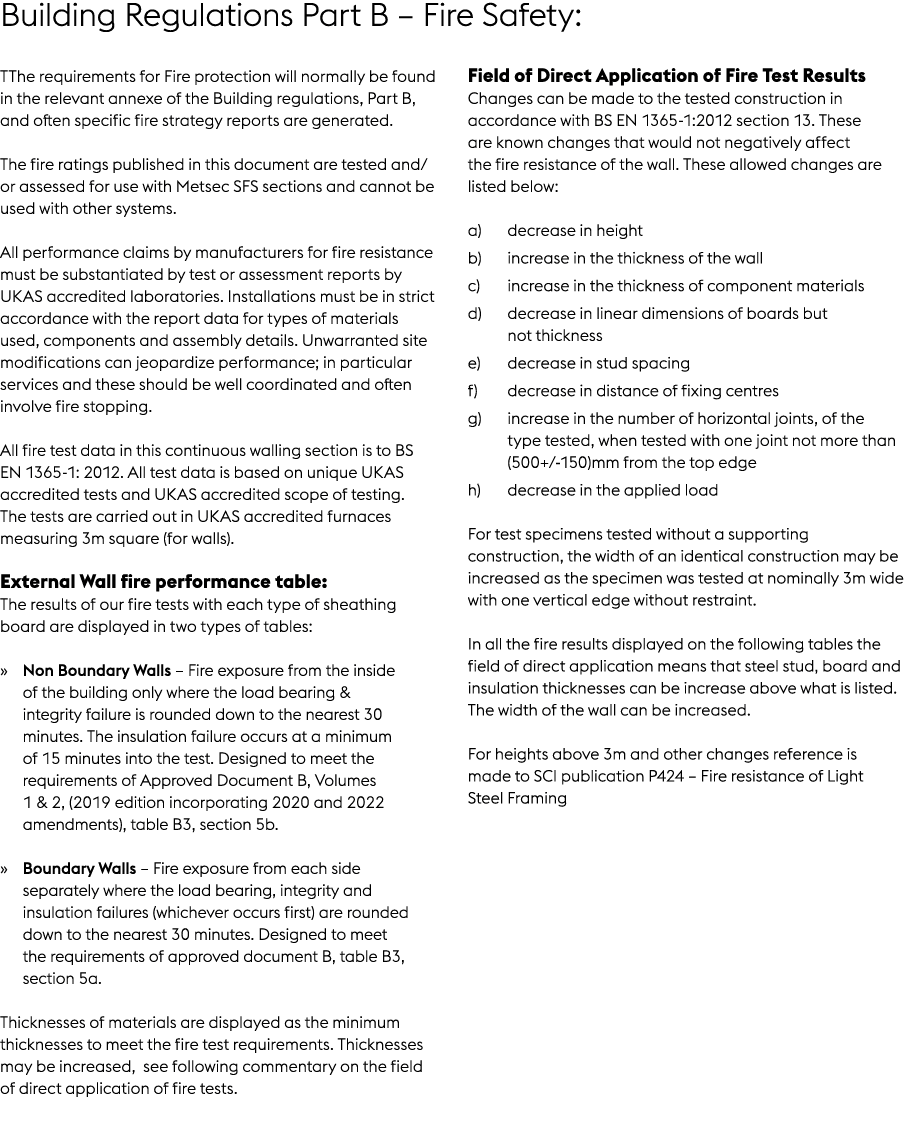 Building Regulations Part B – Fire Safety: TThe requirements for Fire protection will normally be found in the releva...